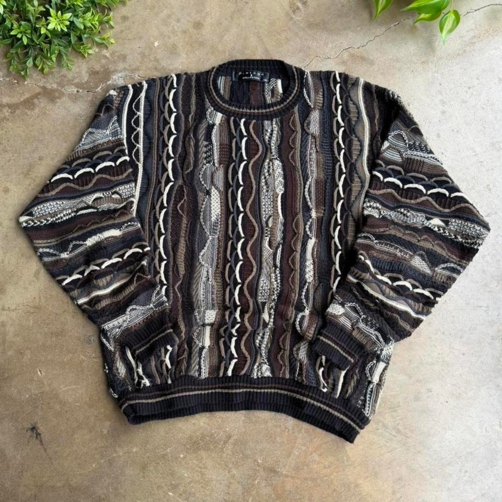 Vintage 90s protege Coogi type 3d knit sweater